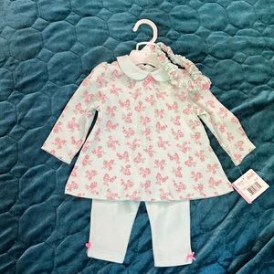 Little Me 3 piece outfit 9 months baby girl